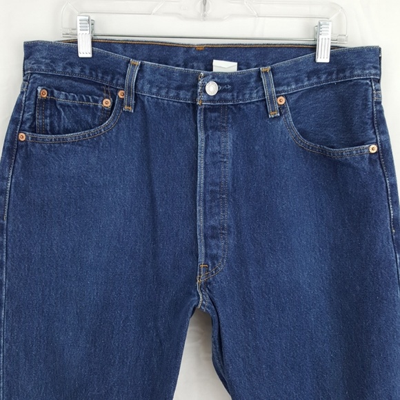 Levis 501 Buttonfly Mens Jeans W36 L32  W35 L32 - Picture 2 of 7